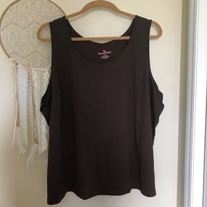 Woman Within brown tank top